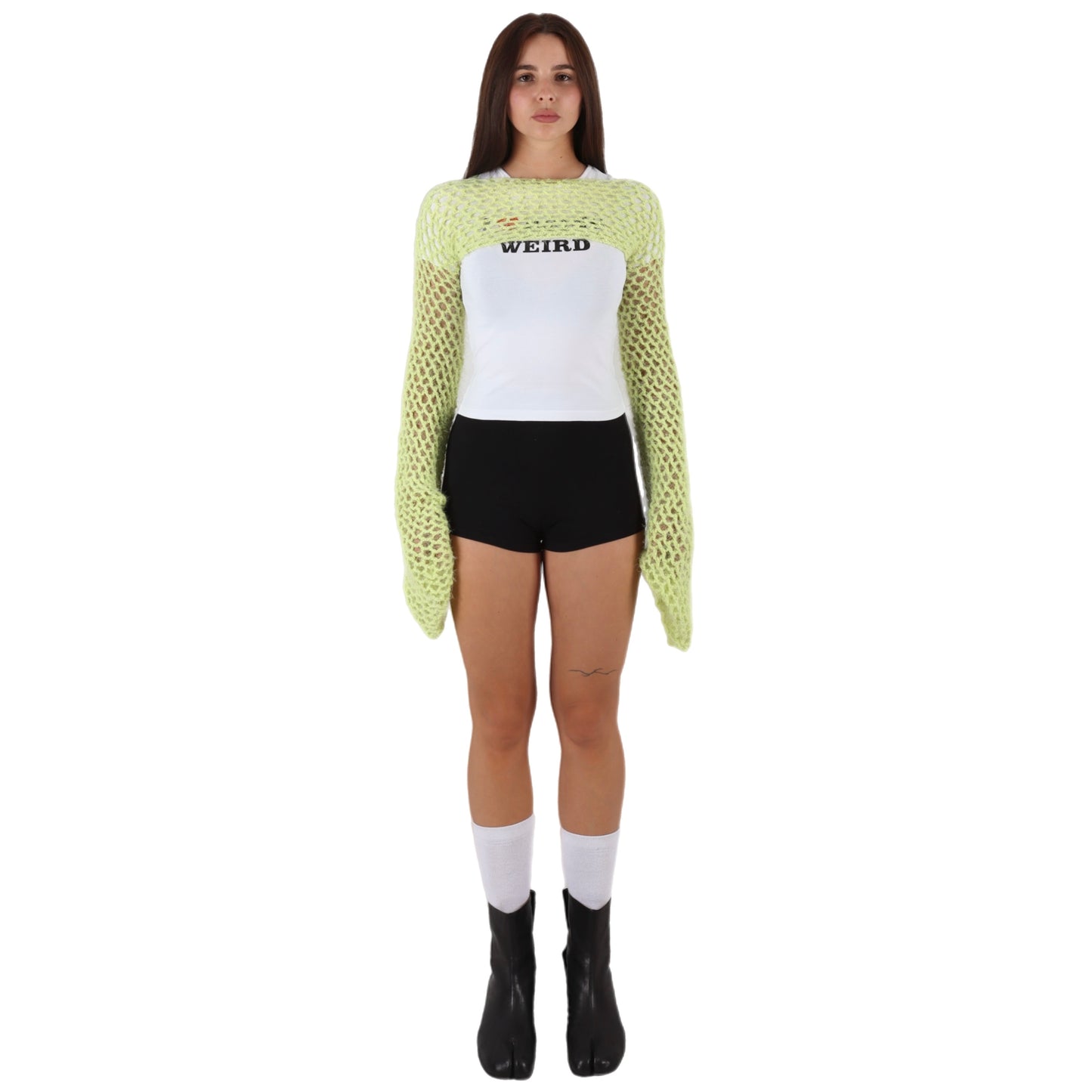 MERMAID NETS TOP GREEN