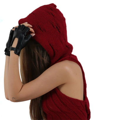 DISTRESSED HOODED VEST