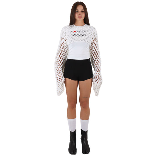 MERMAID NETS TOP WHITE
