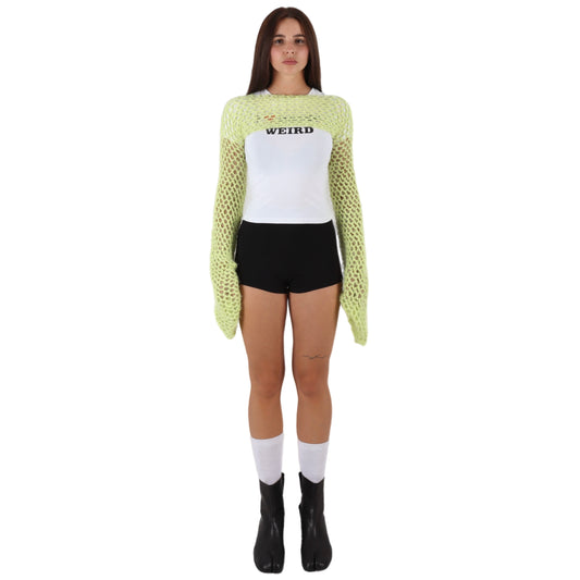 MERMAID NETS TOP GREEN